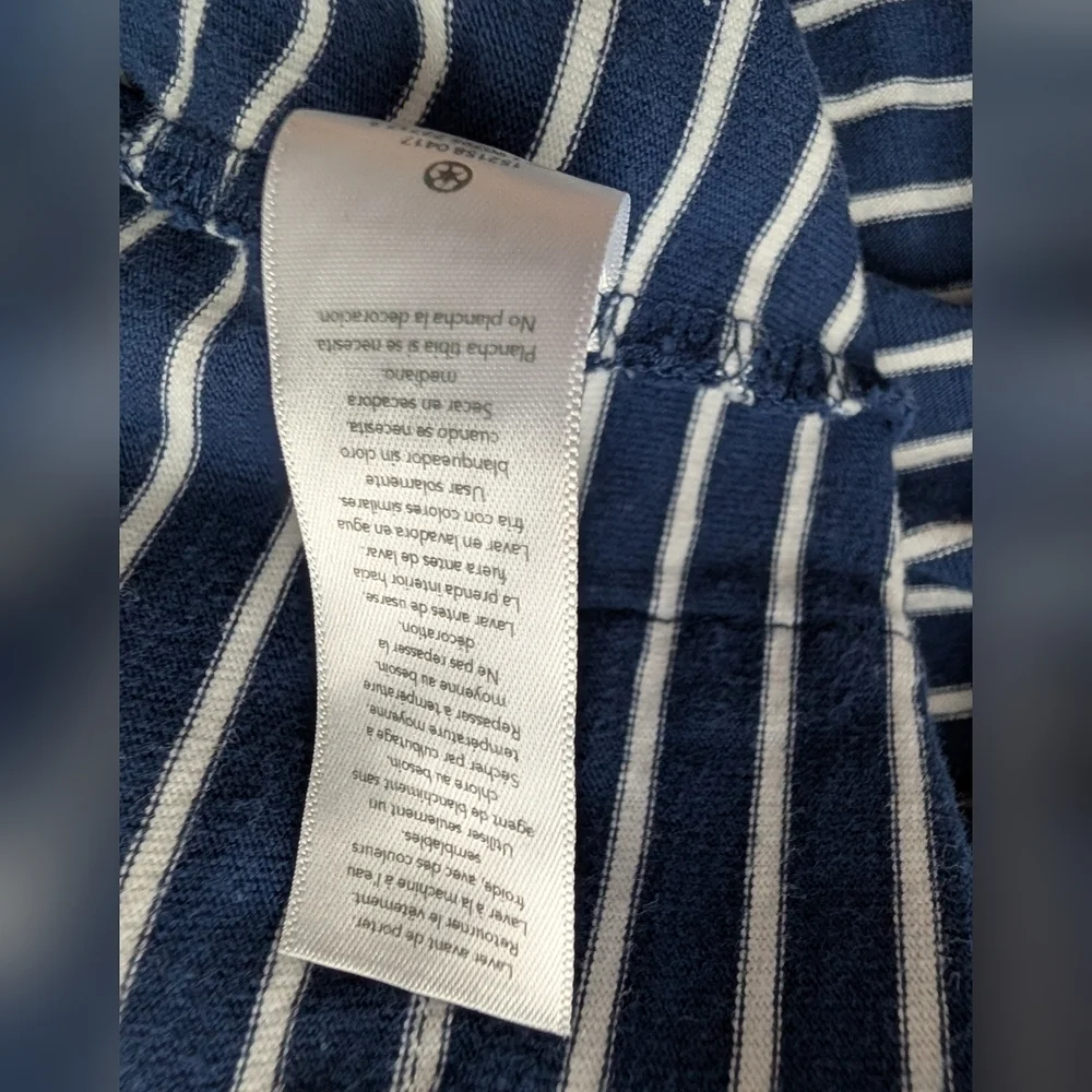 Carter's Girls Casual Cotton Striped Blue Kids Dress with Fun Patches SZ 6
